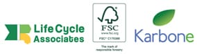 Karbone, FSC and LifeCycle Logos